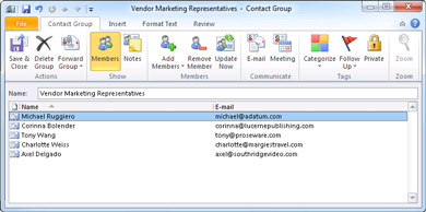 outlook contact groups